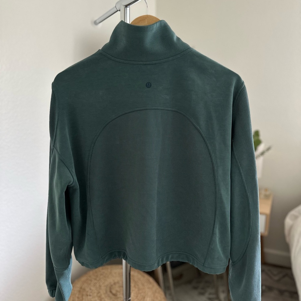Lululemon Athletica Brushed Softstreme Ribbed Half Zip Jacket LIKE NEW - Picture 7 of 14